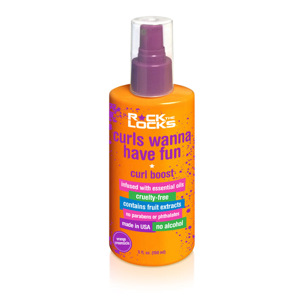 Rock the Locks Curl Boost infused with essential oils - orange creamsicle scent