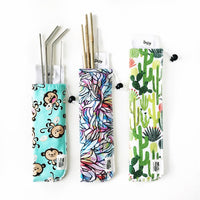 Marley's Monsters Straw Pouch & Stainless Straw Set
