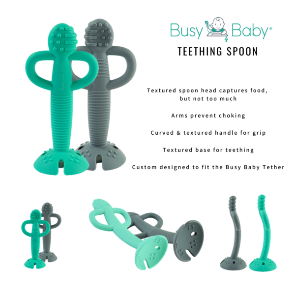 Grabease Baby Spoons Toddler Spoons Baby Silverware Toddler Utensils,  BPA-Free & Phthalate-Free for Baby & Toddler, 1 Set, Navy