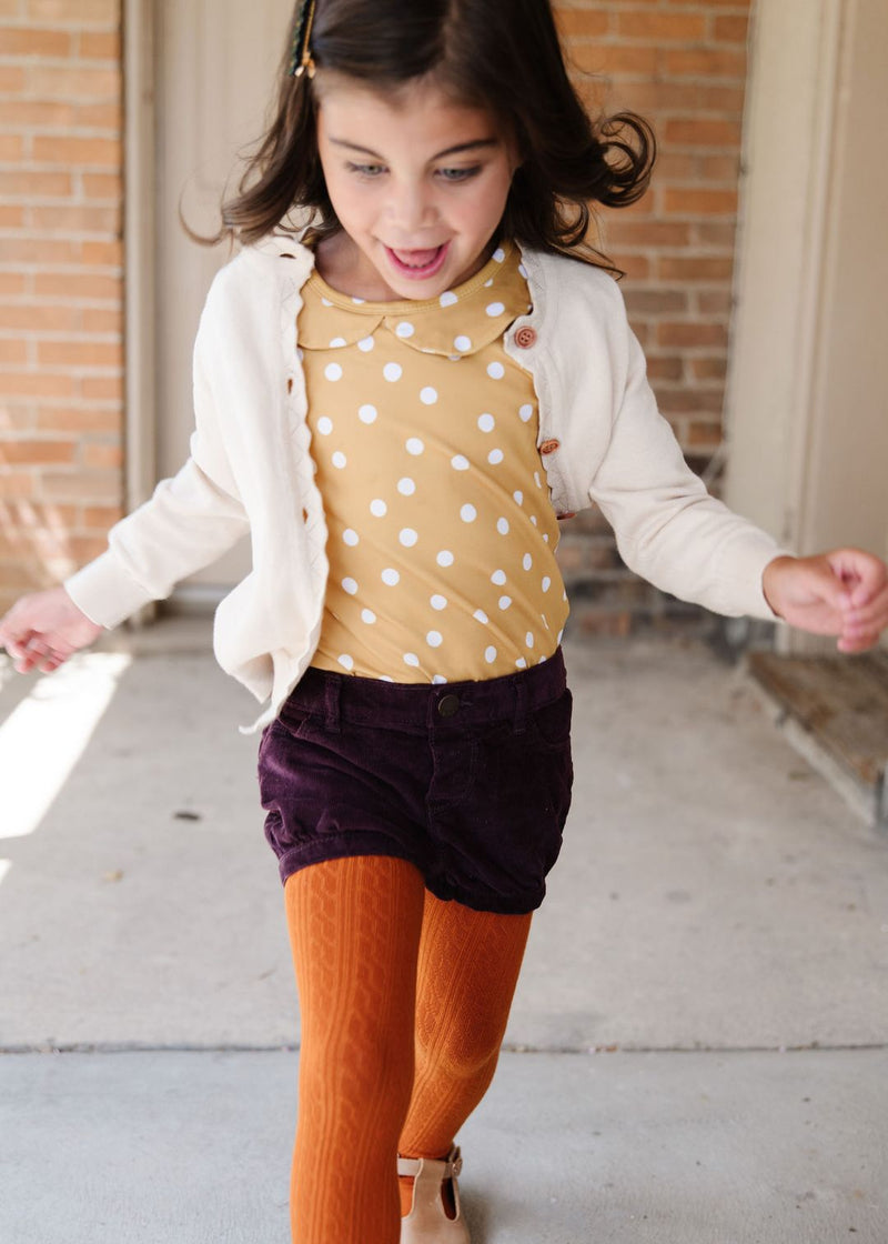 Rust Cable Knit Tights – Natural Okie Baby