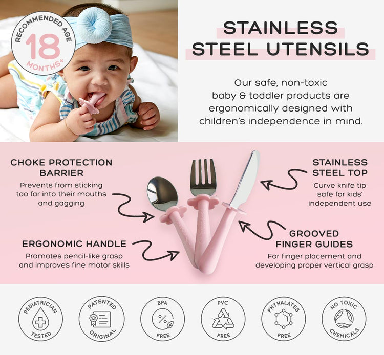 Stainless Steel Untensils - Blush