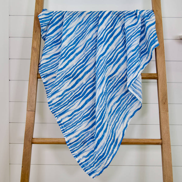 Waving At You Muslin Swaddle Blanket