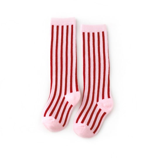 Candy Stripe Lace Top Knee Highs