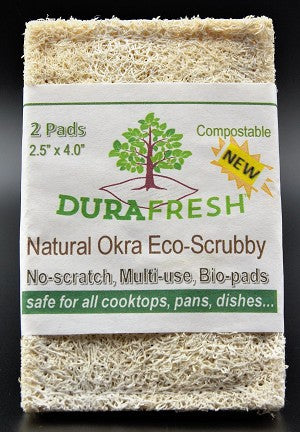 DURAFRESH Natural Okra Scrub Pad - 2pk