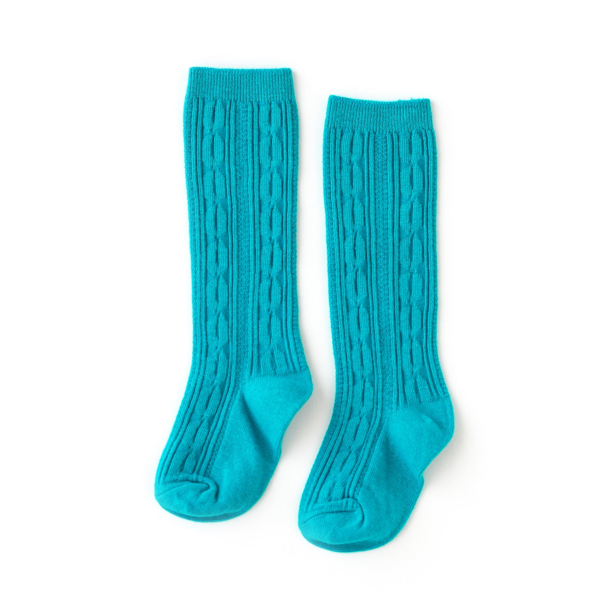 Peacock Cable Knit Knee High Socks