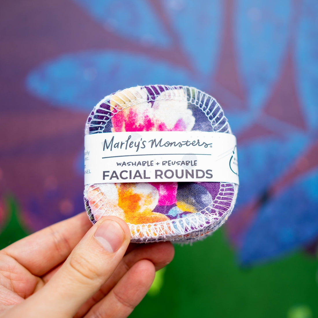 Marley's Monsters Facial Rounds - Purple Floral