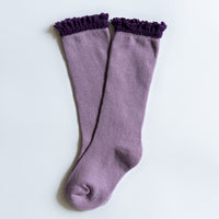Purple + Plum Lace Top Knee Highs