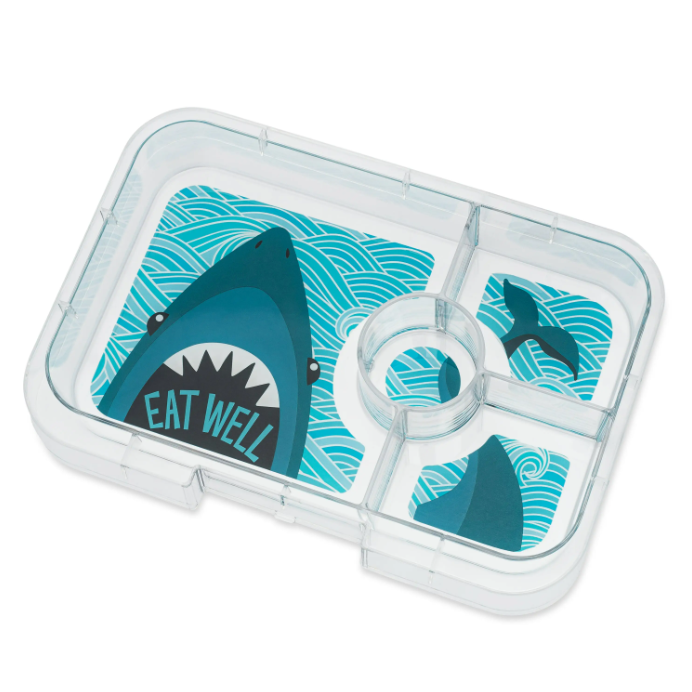 True Blue Leakproof Yumbox Tapas with Shark Tray