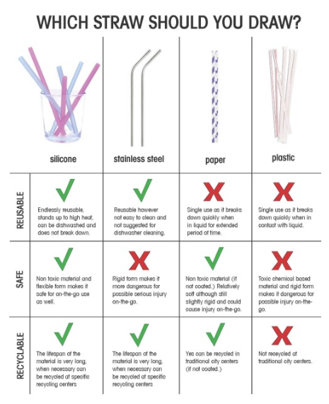 GoSili Reusable Straws - 6 Pack