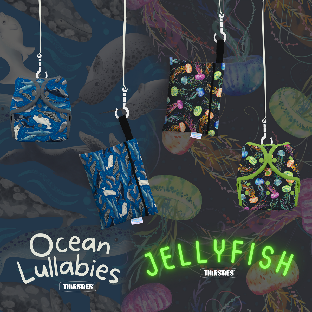 Thirsties Limited Edition Release - Jellyfish & Ocean Lullabies - FINAL SALE