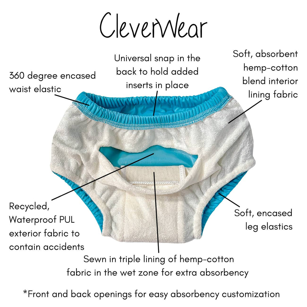 CleverWear Cloth Diaper Training Pants