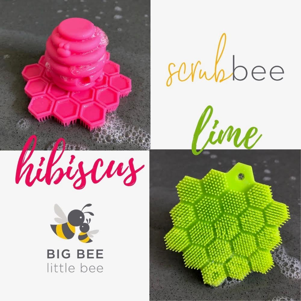 Big Bee, Little Bee ScrubBEE Silicone Body Scrubber for Infants-Presch –  Natural Okie Baby