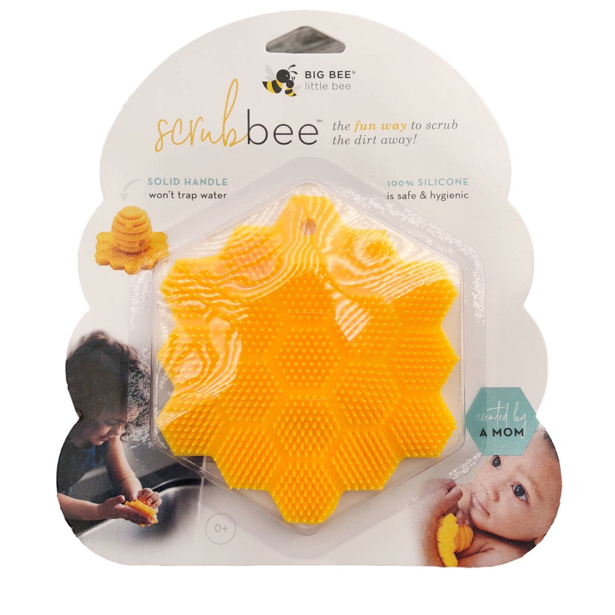 Big Bee, Little Bee ScrubBEE Silicone Body Scrubber for Infants-Preschoolers