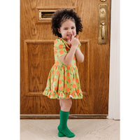 Kelly Green Cable Knit Knee High Socks